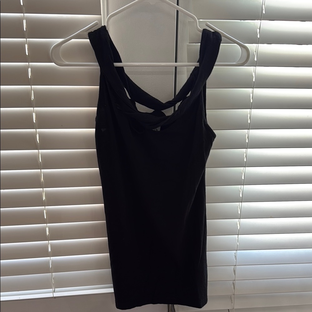 Black Cutout Tank Top